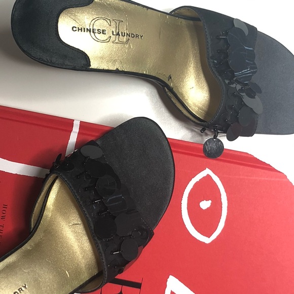 Chinese Laundry Black Embellished Mule - Picture 2 of 6